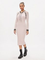 Liu Jo Sport Sukienka dzianinowa TA4012 MS014 Różowy Regular Fit. Czerwone sukienki damskie Liu Jo Sport, bez wzorów, z dzianiny, sportowe, bez ramiączek. Za 409.99 zł.