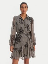 Morgan Sukienka koszulowa 261-ROUTY.F Czarny Regular Fit. Czarne sukienki damskie Morgan, bez wzorów, z syntetyku, bez ramiączek. Za 429.99 zł.