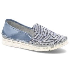 Niebieskie Półbuty Maciejka Damskie Skórzane Modne Buty. Niebieskie półbuty damskie Maciejka, na wiosnę, z aplikacjami, ze skóry, bez obcasa, na obcasie, bez zapięcia. Za 189.00 zł.