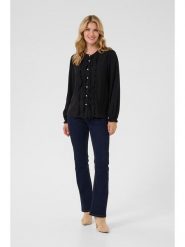 Kaffe Bluzka w kolorze czarnym rozmiar: 40. Czarne bluzki damskie Kaffe, z aplikacjami, bez kołnierzyka, bez ramiączek. Za 113.99 zł.