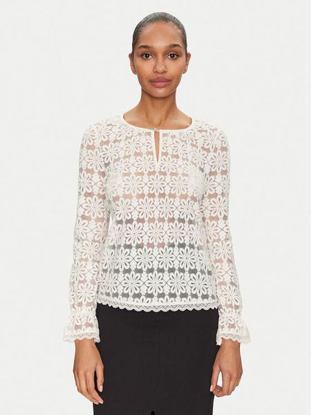 Morgan Bluzka 251-TFLEUR Écru Regular Fit. Bluzki damskie Morgan, m, bez wzorów, z syntetyku, bez kołnierzyka, bez ramiączek. Za 139.99 zł.