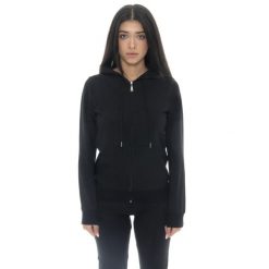 Bluza z bawełna z kaptur na co dzień na siłownię. Czarne bluzy damskie LEONE 1947 APPAREL, bez wzorów, z bawełny, bez kaptura. W wyprzedaży za 134.57 zł.