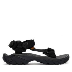 Sandały Teva. Czarne sandały damskie Teva, bez wzorów, bez obcasa, na płaskiej podeszwie, bez zapięcia. Za 519.99 zł.