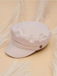 Czapka bosmanka - beżowy. Brązowe czapki z daszkiem damskie Sinsay, bez wzorów. Za 19.99 zł.