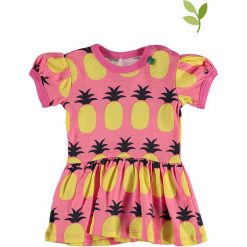 Sukienka "Pineapple" w kolorze jasnoróżowo-żółtym. Czerwone sukienki niemowlęce Organic Fashion for Kids, z bawełny. W wyprzedaży za 82.95 zł.