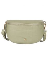 Bellicci Skórzana saszetka "Valencia" w kolorze zielonym - 25 x 16 x 7 cm rozmiar: onesize. Zielone nerki i saszetki damskie Bellicci, bez wzorów, z materiału. Za 173.99 zł.