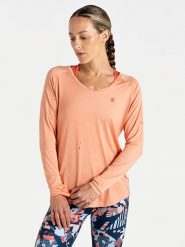 Dare 2b Koszulka sportowa "Discern" w kolorze pomarańczowym rozmiar: 40. Pomarańczowe koszulki sportowe damskie Dare 2b, bez wzorów, z materiału, bez ramiączek, outdoorowe. Za 91.56 zł.