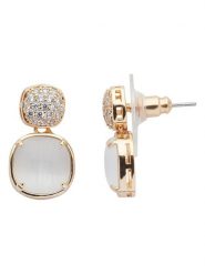 U.S. Polo Assn. Pozłacane kolczyki-wkrętki z kryształami rozmiar: onesize. Białe kolczyki damskie U.S. Polo Assn., z kryształem, metalowe. Za 69.99 zł.