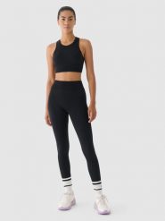 4F Legginsy treningowe bezszwowe 4F x Anna Lewandowska - czarne S/M. Czarne legginsy damskie 4F, m, bez wzorów, z dzianiny. Za 149.99 zł.