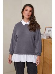 Curvy Lady Sweter w kolorze szarym rozmiar: 44/46. Szare swetry klasyczne damskie Curvy Lady, z bawełny, bez kołnierzyka. Za 141.52 zł.