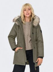 ONLY Parka w kolorze khaki rozmiar: M. Brązowe parki damskie Only, m, bez kaptura. Za 257.92 zł.