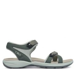 Sandały CMP. Zielone sandały damskie CMP, bez wzorów, bez obcasa, na płaskiej podeszwie, bez zapięcia. Za 209.99 zł.