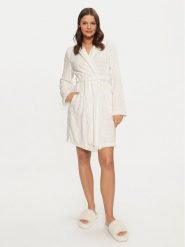 Hunkemöller Szlafrok 206543 Biały. Białe szlafroki damskie Hunkemöller, bez wzorów, z syntetyku, bez kaptura. Za 139.99 zł.