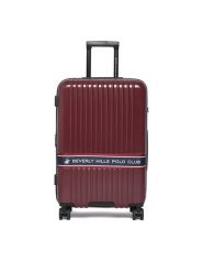 Beverly Hills Polo Club Walizka średnia CEO-BHPC-M-007-08-BURGUNDY Bordowy. Czerwone walizki Beverly Hills Polo Club, bez wzorów, z tworzywa sztucznego, średnie. Za 359.99 zł.