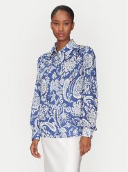 Luisa Spagnoli Koszula Bonifico 541847 Niebieski Regular Fit. Niebieskie koszule damskie Luisa Spagnoli, xl, bez wzorów, z bawełny, bez kołnierzyka, bez ramiączek. Za 579.99 zł.