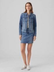 Vero Moda Kurtka dżinsowa w kolorze niebieskim rozmiar: XS. Niebieskie kurtki damskie Vero Moda, xs, bez wzorów, z bawełny, bez kaptura. Za 113.99 zł.
