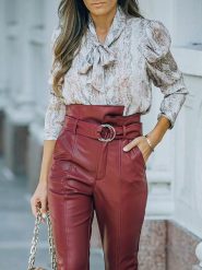 LA Angels Bluzka w kolorze biało-brązowym rozmiar: M. Białe bluzki damskie LA Angels, m, bez wzorów, bez kołnierzyka, bez ramiączek. Za 105.14 zł.