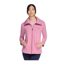 Bluza damska Skechers różowa GOSNUGGLE TUNIC FZ JACKET JA214-ROS. Czerwone bluzy damskie Skechers, bez wzorów, bez kaptura. Za 229.99 zł.