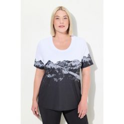 Damskie Bluzka funkcyjna góry okrągły dekolt rękaw 1/2 z recyklingu. Białe koszulki sportowe damskie Ulla Popken, plus size, bez wzorów, z elastanu, bez ramiączek, wspinaczkowe. W wyprzedaży za 159.99 zł.