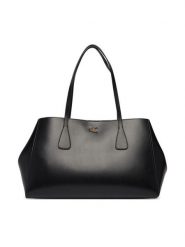Calvin Klein Torebka Ck Snap Large Tote LV04F3502G Czarny. Czarne shopper bag Calvin Klein, bez wzorów, ze skóry, bez dodatków. Za 749.99 zł.