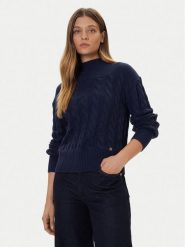 Guess Golf W5BR30 Z1192 Granatowy Relaxed Fit. Niebieskie golfy damskie Guess, xxl, z aplikacjami, z syntetyku, bez ramiączek. Za 479.99 zł.