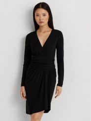Lauren Ralph Lauren Sukienka codzienna 250918987001 Czarny Regular Fit. Czarne sukienki damskie Lauren Ralph Lauren, bez wzorów, z syntetyku, bez ramiączek. Za 519.99 zł.