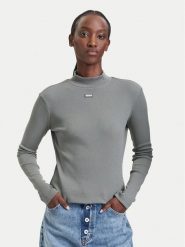 HUGO Golf Easy 50525318 Zielony Slim Fit. Zielone golfy damskie Hugo, xs, bez wzorów, z bawełny, bez ramiączek. Za 229.99 zł.