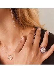 Les Petites Précieuses Pozłacany naszyjnik z elementem ozdobnym - dł. 39 cm rozmiar: onesize. Czerwone naszyjniki damskie Les Petites Précieuses, z ametystem, pozłacane. Za 150.45 zł.