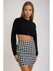 Monki Spódnica w kolorze czarno-białym rozmiar: 32. Białe spódnice damskie Monki, bez wzorów, mini. Za 39.99 zł.