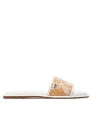MICHAEL Michael Kors Klapki Saylor 40S4SYFS2Y Beżowy. Brązowe klapki damskie MICHAEL Michael Kors, bez wzorów, ze skóry, bez obcasa, bez zapięcia. Za 699.99 zł.