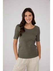 LIEBLINGSSTÜCK Koszulka "Carela" w kolorze khaki rozmiar: XL. Brązowe bluzki damskie LIEBLINGSSTÜCK, xl, bez wzorów, bez kołnierzyka, bez ramiączek. Za 132.05 zł.