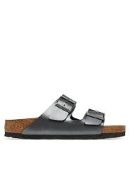Birkenstock Klapki Arizona 1029224 Szary. Szare klapki damskie Birkenstock, bez wzorów, ze skóry, bez obcasa, bez zapięcia. Za 399.99 zł.