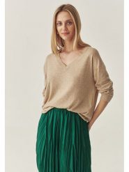 TATUUM Sweter w kolorze jasnobrązowym rozmiar: S. Brązowe swetry klasyczne damskie TATUUM, s, z wełny, bez kołnierzyka. Za 127.95 zł.