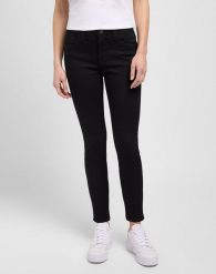DAMSKIE SPODNIE LEE HIGH RISE SKINNY MOST BLACK 112346956 L34G007758. Czarne rurki damskie Lee, bez wzorów. Za 189.99 zł.