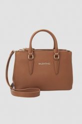 VALENTINO Brązowa shopperka Zero Re. Brązowe shopper bag Valentino by Mario Valentino, bez dodatków. W wyprzedaży za 499.99 zł.
