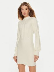 Guess Sukienka dzianinowa W4BK08 Z2V42 Écru Regular Fit. Sukienki damskie Guess, z aplikacjami, z dzianiny, bez ramiączek. Za 259.99 zł.