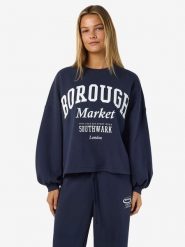 Noisy may Bluza w kolorze granatowym rozmiar: S. Niebieskie bluzy damskie Noisy may, s, bez wzorów, bez kaptura. Za 95.69 zł.