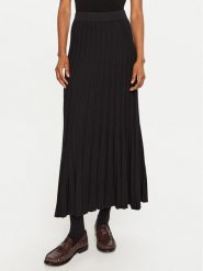 OUI Spódnica plisowana 89176 Czarny Regular Fit. Czarne spódnice damskie Oui, bez wzorów, z wiskozy. Za 499.99 zł.