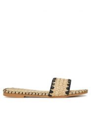 DeeZee Klapki BP6097-5 Beżowy. Brązowe klapki damskie DeeZee, bez wzorów, ze skóry, bez obcasa, bez zapięcia. Za 62.99 zł.