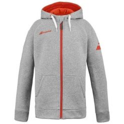 Bluza tenisowa Babolat Exercise Hood Jacket Jr. Szare bluzy damskie BABOLAT, bez wzorów, z bawełny, z kapturem. Za 240.00 zł.