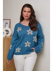 Curvy Lady Sweter w kolorze niebieskim rozmiar: 40/42. Niebieskie swetry klasyczne damskie Curvy Lady, ze splotem, bez kołnierzyka. Za 92.86 zł.