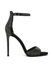 Eva Minge Sandały EO-MARA-LT2360LX-157 Czarny. Czarne sandały damskie Eva Minge, bez wzorów, ze skóry, bez obcasa, na szpilce, bez zapięcia. Za 479.99 zł.