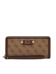 Guess Portfel 183062 Brązowy. Brązowe portfele damskie Guess, z aplikacjami, ze skóry. Za 264.99 zł.