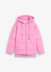 Kurtka pikowana oversize. Szare kurtki damskie bonprix, bez wzorów, bez kaptura. Za 219.99 zł.