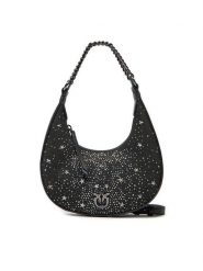 PINKO Torebka Brioche Hobo Mini AI 24-25 PLTT 101433 A20F Czarny. Czarne listonoszki damskie Pinko, bez wzorów, ze skóry, bez dodatków. Za 1,659.00 zł.