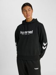 Bluza damska z kapturem Hummel Legacy 2.0. Czarne bluzy damskie Hummel, s, bez wzorów, z bawełny, z kapturem. Za 249.00 zł.