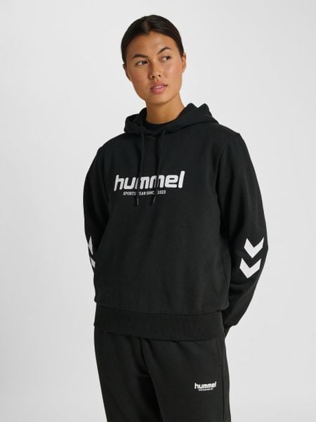 Bluza damska z kapturem Hummel Legacy 2.0. Czarne bluzy damskie Hummel, s, bez wzorów, z bawełny, z kapturem. Za 214.95 zł.