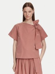 Weekend Max Mara Bluzka Recente 2625166071 Brązowy Regular Fit. Brązowe bluzki damskie Weekend Max Mara, bez wzorów, z bawełny, bez kołnierzyka, bez ramiączek. Za 694.99 zł.