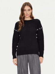 Guess Sweter W5RR13 Z3KY0 Czarny Regular Fit. Czarne swetry klasyczne damskie Guess, xs, z syntetyku, bez kołnierzyka. Za 329.99 zł.