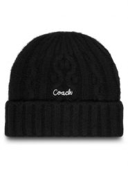 Coach Czapka CCL47 Czarny. Czarne czapki damskie Coach, na zimę, bez wzorów, z poliesteru. Za 259.99 zł.